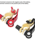 2 Pack Car Battery Terminal Connectors Quick Release Disconnect Ends, red and black, heavy-duty copper, universal fit