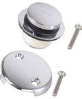 Stainless Steel Bath Tub Drain Replacement Set Bath Tub Accessories Drain Stopper for Long Terms Replacement Set with chrome finish and screws.