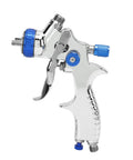 Professional Low Pressure Pneumatic Paint Sprayer With 600ML Hopper For Water Based Paint Adjustable Flow Control close-up view of the spray gun handle.