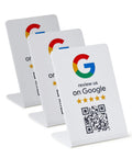 Google Review Stand With NFC And QR Code For Any Biz 3 Pack Easy Setup In Under A Minute And Flexible Review Page Destination