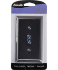 Mid Century Modern Wallplate With 1 Toggle In Steel Aged Bronze Finish 1 Pack Snazzy Durable Electrical Cover Plate