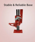 60 Inch Ratcheting Off Road Farm Jack Be Beefy 3 Ton Capacity red jack on stable base