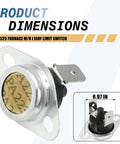 Two Pack Furnace Limit Switch M R L160F 10123525 Manual Reset 160 Degree Safety Switch For HVAC Heating Systems Ideal Replacement For DIY Or Pro Installations