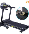 Treadmill on Heavy Duty Treadmill Mat Pads 6 Pack For Home Gym Shock Absorbing Rubber Floor Protectors No Slip Under Load