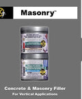 Two-Part Masonry Epoxy Adhesive Paste For Concrete Repair, 128 Oz In Two Pails, Gray, product label details visible.