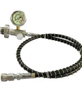 Heavy Duty Paintball And Airsoft Tank Fill Station With 37 Inch Hose Stainless Steel Build DIN Thread Five Eighth BSPP High Pressure 4600 PSI HPA Refill Connector