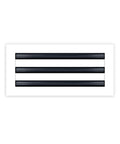 14x6 White Modern AC Vent Cover Decorative Air Vent And Linear Slot Diffuser Register Grille with black slots