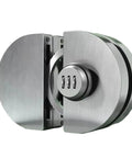 Heavy Duty Stainless Steel Glass Door Lock For Office And Home No Drill Sliding Latch Hardware with secure bolt keyless entry.