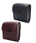 Black and brown Leather Handlebar Front Bag For Bikes Dope Front Pouch Lightweight Ride Ready Storage That Clips On In Seconds PU