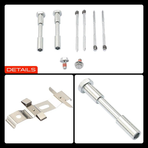 A-Premium Front Disc Brake Hardware Kit Fits For Jeep Grand Cherokee And Chevy Camaro And Corvette Cts Ats Plus Cd5, steel pins and clips