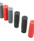 Three pairs of black and colored rubber handlebar grips for electric scooters, suitable for M365 Pro 1S Pro2, non-slip and comfort enhancing.