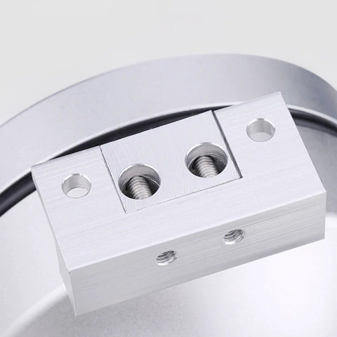 Heavy Duty Sealed Coffee Canister Locks In Peak Freshness And Keeps Every Grain Crisp Long Term Silver Kitchen Storage Jar lid close-up.