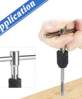 Six Piece Adjustable T Handle Tap Wrench Set With Ratchet Tap Holder And Five Metric Taps M3 M4 M5 M6 M8 for thread tapping