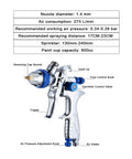 High Atomizing Paint Sprayer With Slick Stainless Steel Nozzle For Cars And Furniture showing detailed spray rig features and controls