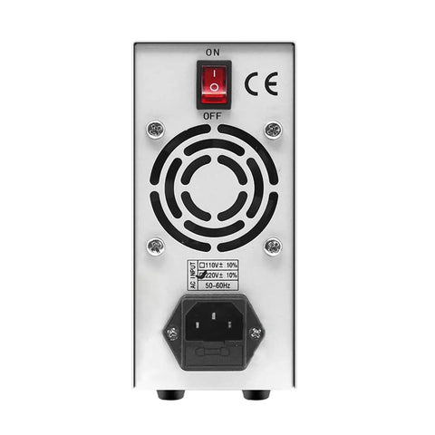 Mini Switching Power Supply, Ultra Compact Internal Power Converter With 10A USB Output, Model MCH-K3010DU, Reliable DIY Electronics Power Module For Custom Projects, Plug And Play, Easy Install, Efficient Power Delivery front view with switch