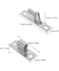 Beefy Stainless Steel Gate Hinges For Barn Doors And Farm Gates With Detachable Male And Female Hinge Mechanism Five Eighths Inch Pin And Hole Silver Finish Built For Demanding Outdoor Use, size view