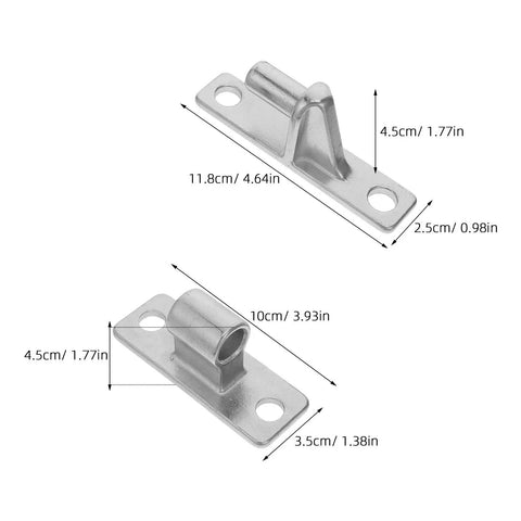 Heavy Duty Stainless Steel Door Hinges Set For Outdoor Barn Gates And Livestock Fences With Male And Female Mechanism Wall Mount Gate Hinge Pair Includes Screws And Five Eighth Inch Pin Versatile Split Hinges For Shed Doors, 5/8 pin, dimensions shown