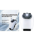 Silicone Wrist Bottle With Hand Strap For Ultra Portable Hydration On The Go shown with box packaging