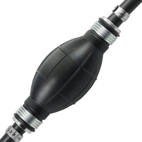 Universal Outboard Fuel Line With Primer Bulb Five Sixteenth Inch Eight Millimeter Marine Boat Fuel Hose Assembly Six Feet Long For Boats RVs Tractors And Caravans Ethanol Compatible Low Permeation