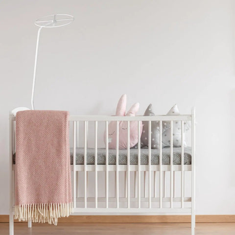 Adjustable Steel Mosquito Net Bed Stand With Decorative Ring Mount For Nursery Crib Replacement Lightweight And Breeze To Assemble Solid Support Rack For Cozy Bedroom Decor Upgrade That Feels Legit And Looks Fresh