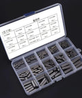 Round Ended Feather Keys Set 140 Piece For Keyways And Fasteners In Mechanical And Industrial Projects With 8mm 10mm 12mm 16mm 20mm 25mm 30mm Sizes Parallel Square Keys And Key Stock For Quick Install And Easy Maintenance. Displayed in a transparent storage box.