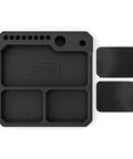 Silicone Tool Tray Organizer With Magnetic Holders And Stand, Heat Resistant Parts Tray For Workshop, Small Parts Storage Tray, Durable Silicone Tray 160x160mm with magnetic sheets.