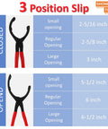 3 position slip chart for 12 Inch Adjustable Oil Filter Wrench With Jaw Capacity From 60 To 102 Mm For Easy Oil Change Universal Pliers