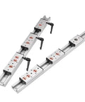Built-In Dual Axis Linear Guide Rail SGR10 28mm Wide Block With Wheel For 3D Printer Parts, showcasing its sturdy aluminum design for DIY projects.