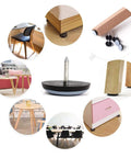 PTFE Furniture Glides Sliders For Chair Legs 1 Inch Size Cushioned Movers shown on various chair and table legs