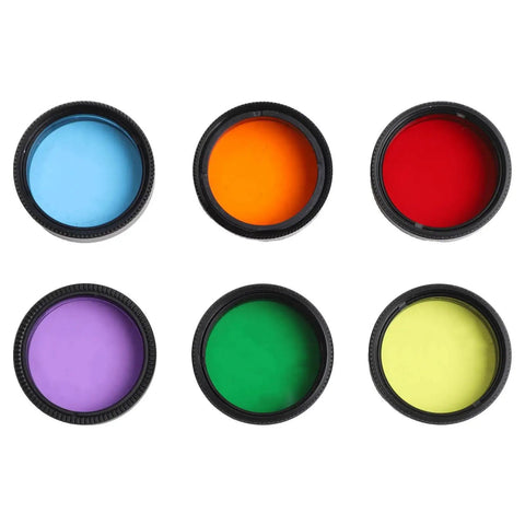 Six Pack 1.25 Inch Telescope Filter Set Nebula Color Filters For Eyepieces Aluminum Alloy Storage Box For Astronomy Observing Deep Sky