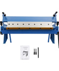 Front view of 24 Inch Pan And Box Brake For Sheet Metal With Adjustable 0 To 135 Degree Bending Heavy Duty Hand Brake