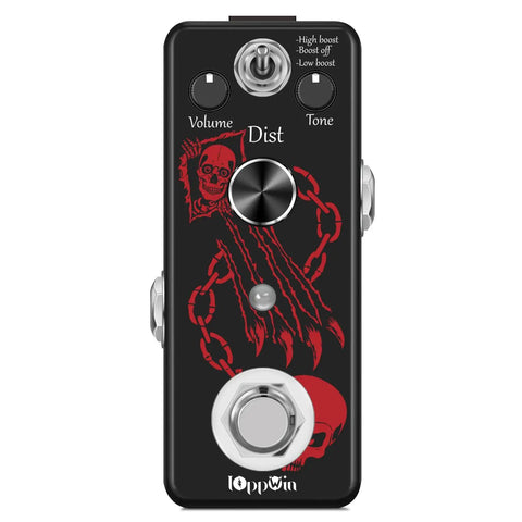Heavy Metal Distortion Pedal With Three Modes Lo Boost Hi Boost And Bypass True Bypass For Pure Guitar Tone mini metal casing