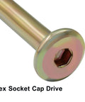 Rock Solid Bunk Bed Bolts Packed With Eight M8 Thread Hex Fasteners And Matching Bronze Nuts Built Different For Heavy Duty Furniture Assembly DIY Projects And Clean Room Setup That Actually Stays Tight Over Time, showcasing a hex socket cap drive bolt.