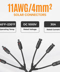 Beefy Heavy Duty Solar Y Branch Splitter 3 Way Parallel Connector 1 Male To 3 Female And 1 Female To 3 Male Up To 6 Panels