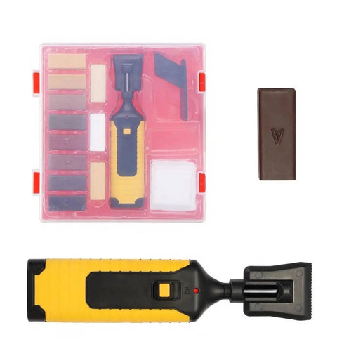 Quick Dry Hardwood Floor Restoration Set For Scratches And Dents, Wax System with tools and color wax blocks in case