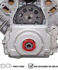 BILLFARO LS timing cover alignment tool, red billet aluminum seal installer for LS engines