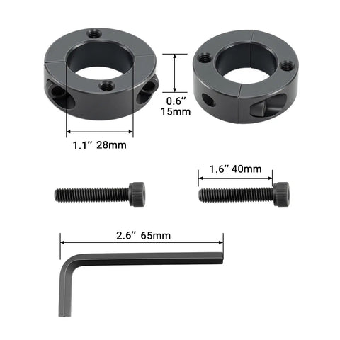 Detail of hardware components in Office Chair Gas Cylinder Replacement Kit With 5.5 Inch Stroke For Universal Desk Chairs No Sweat Install.