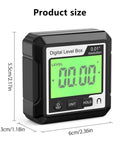 Knockout Performance Digital Angle Finder With Heavy Duty Magnetic Base And Bright Backlit Lcd Display Functions As A Sleek Protractor Inclinometer Level Box For Dead On Accuracy showing size and resolution details.