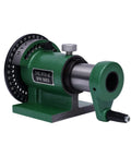 Versatile Precision Indexing Fixture With Smooth As Butter Turning 360 Degree Dial For Vertical Horizontal Drilling And Gear Cutting Rock Solid Top Tier Tool with green cast steel housing and indexer dial.
