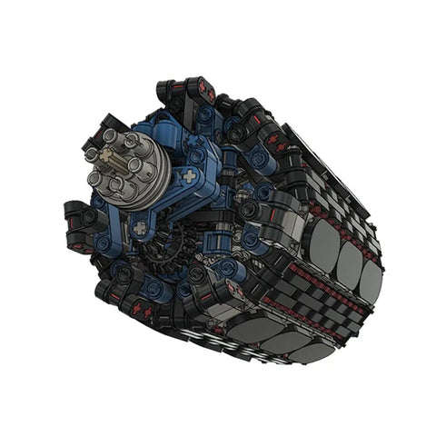 Mini 42 Cylinder Radial Engine That Runs Build Kit For Adults, 691 Piece R 2160 MOC 164609 Engine Model With ABS Bricks, Advanced Engineering Construction Set For Hobbyists, Gearheads, And Educational Play. front angle