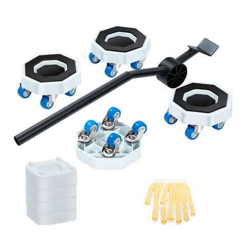 Heavy Duty Furniture Mover Set With Wheels To Slide Couches, Fridges, And Washing Machines Effortlessly Across Wood Floors And Carpets For Any Tough Moving Job Without A Struggle, featuring sliders and handle