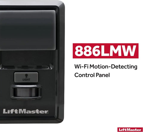 Motion Detecting Garage Door Control Panel For MyQ Units With Yellow Learn Button Push Button Opener 150 Degree Motion Sensor