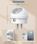 Easy Plug In Dusk To Dawn Night Light With 360 Degree Rotating LED, compact design, dimensions 1.9x1.8 inches UL listed