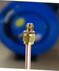 Close-up of a heavy duty copper nipple from the Copper Grease Nipples Kit 106 Pcs M6 M8 M10 Pneumatic Zerk Fittings.