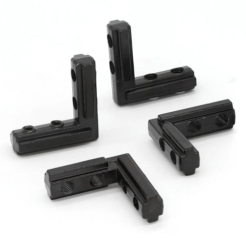 24 Pcs 1010 Series Inner Aluminum Extrusion Connectors With Screws L Brackets L Shape Inner Corner Joint Brackets