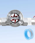 Three Quarter Inch NPT Female Stainless 304 Window Sight Glass Flow Indicator With Impeller for water lines visual flow meter close-up
