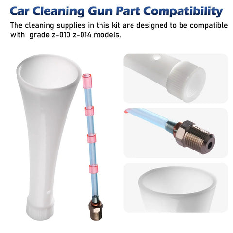 Replacement Tornador Cone Blowout Tool For Car Cleaning Gun Part Pro Grade Solution Coverage For Faster Detailing Durable Auto Detailing Accessory For Deep Interior And Exterior Cleaning, white cone nozzle
