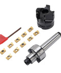 Face Mill Kit With MT2 FMB22 Holder - CNC Indexable High Speed Milling Cutter Kit, 400R-50-22, Includes 10 APMT1604 Carbide Inserts