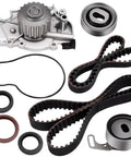 Timing Belt Water Pump Kit Fits Honda Accord 1994 2002 2.2 2.3 L4 F20 F22 Engines Keep Ride Smooth Skip Expensive Bills DIY Quick Fix Save Real Money Repair Costs Vs Shop Labor Prices You Win Every Time, kit parts on white background