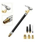 Sick Car Tire Inflator Hose Pump Adapter With Brass Universal External Threads Fits Bikes Electric Rides And Cars Durable Reinforced Rubber Braided Featuring Twist Lock Chuck Design Keeps Air Pressure Locked In Solid Build No Hassle, braided hose and brass fittings